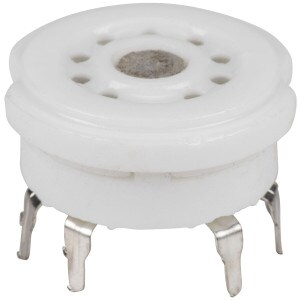 9-Pin Vacuum Tube Socket Ceramic PC Mount